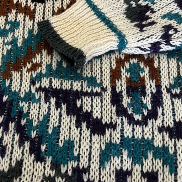 VINTAGE St John’s Bay 90s Men knit grandpa sweater Crewneck multicolor - Picture 6 of 7